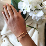 Load image into Gallery viewer, &quot;IN CHRIST ALONE Cuff Bangle Bracelet - Rose Gold
