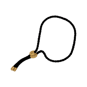 "DEVOTED TO LOVED" Cord Adjustable Bracelet - Black