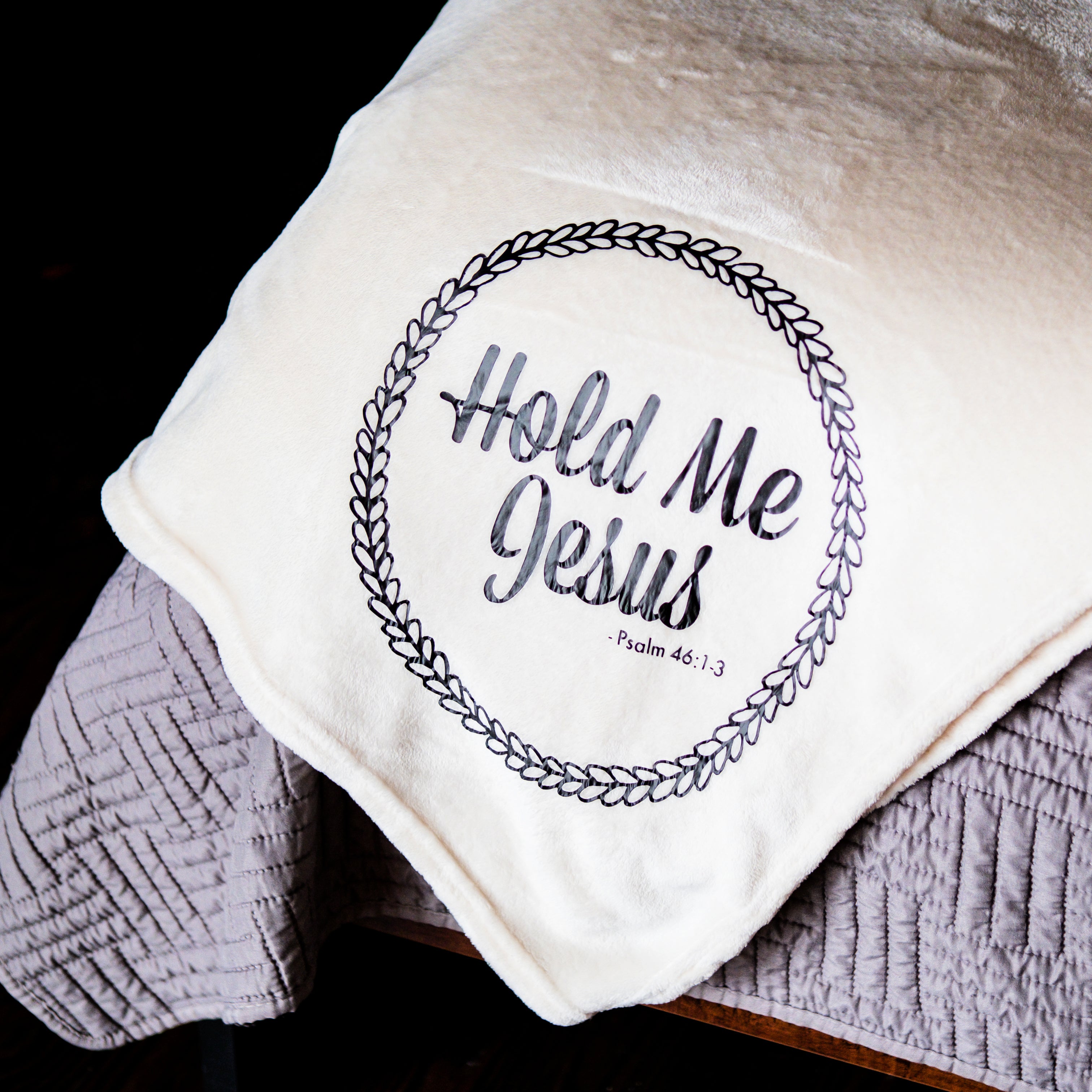 "Hold Me Jesus" Fleece Blanket