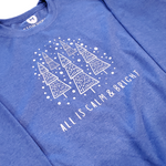 Load image into Gallery viewer, &quot;CALM &amp; BRIGHT&quot; - Sweatshirt - Heather Blue
