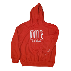 "DIIG" Classic Hoodie - Red