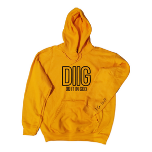 "DIIG" Classic Hoodie  - Gold