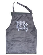 Load image into Gallery viewer, &quot;SLEIGH BELLS &amp; BUBBLY&quot; Apron
